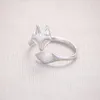 10pcs lot Cute Fox Ring Goud Zilver Rose Gold Fox ringen unieke ringen verstelbare ringen dierenringen stretch ringen schattige ringen cool r250V