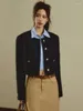 Arbetsklänningar koreanska mode långärmad kappa kvinnor y2k e-tjej lapel hals skjortor hög midja mid-längd kjolar spring tre stycken uppsättningar