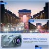 CAR DVR A10 4 tum HD 1080p Dual Lens Video Recorder Dash Cam Smart G-Sensor Bakkamera 170 graders bred vinkel Tra Upplösning Drop D DHW3Z