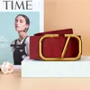 Plated gold v buckle Designer Belt womens belt hollow letters smooth buckle western style cinture adjustable fitted wide double side leather belt female YD021 C4