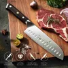 Кухонные ножи XINZUO 7-дюймовый нож Santoku DIN 1.4116 Нержавеющая сталь Германия Кухонный нож Супер острый Лучшие ножи Подарочные ножи с ручкой из черного дерева Q240226