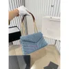 crossbody bag beach loulou Canvas denim chain cloud twill messenger bag vagrant bag fashion underarm shoulder bag carrying messenger bag