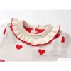 Girl'S Dresses Valentines Day Baby Princess Infant Kids Love Heart Knitted Splicing Lace Tle Dress Toddler Girls Birthday Party Clot Dhqjh