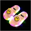 Pantofole per ragazza Pantofole per bambini Led Bambini Sandali da bagno per bambini Scarpe per ragazzi Light Up Toddle230605 Consegna di maternità Maternità Dhbhc