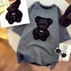 Kobiety Bear Tshirts HARAJUKU TOPS LIST LITE LIKOWNIK SKRUSKIE Jacquard Summer Tshirt Fashion Białe koszulki 240223