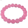 Beaded Gros 6 8 10 12 MM Bracelet en pierre naturelle hommes calcédoine verre guérison équilibre perles Reiki bouddha prière Yoga Bracelet femmes YQ240226