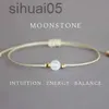 Beaded Moonstone Crystal Bracelet Womens Rainbow Moonstone protective healing bracelet YQ240226