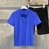 Polos masculinos 5XL-M Seda Gelo Respirável Camisa Confortável Manga Curta Solta Fit Polo Business T-Shirt Clotheser