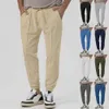 Sonbahar ve kış aylarında erkekler için yeni spor pantolonları, düz renkli gündelik sıhhi pantolon, gevşek oturma tozlukları, trend