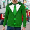 Sweats à capuche pour hommes Sweat-shirt à col en V pour hommes Saint-Patrick imprimé Composite partout à manches longues avec capuche en ciment