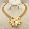 Dubai gold necklace earrings collection fashion Nigeria wedding African pearl jewelry collection Italian women's jewelry set 275P
