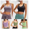 Designer Yoga Tanks Tops Gym Fabric Shockproof Sports Women Tank Align Nude Tight Bra Running Fiess Vest Camisoles Solid Clothes with Removable Cups