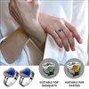 Cluster Rings 2Pcs Fashion Color Changing Temperature Ring Mood Open For Women Teens Girl