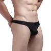 Mutande Uomo Biancheria Intima Sexy U-Convesso Sottile Filo di Ghiaccio Vita Bassa G-String Spandex Perizoma Uomo Mutandine Tanga De Hombre