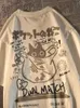 Herren T-Shirts Damen Herren Baumwolle T-Shirts 2024 Sommer Harajuku Kawaii Katze Bedruckte Kurzarm T-Shirts Paar Streetwear Übergroße Kleidung Y2K TeesL2402