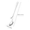 Coffee Scoops 4 Pcs Honey Spoon Stainless Steel Tableware Hanging Cup Mixing Household Dessert Stirring Ice Cream Spoons