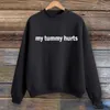 Damen-Kapuzenpullover „My Belly Hurts But I'm Being Really Ladies“, leichtes Oberteil, Fleece-Kapuzenpullover mit Reißverschluss, History-Sweatshirts für Damen