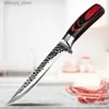 السكاكين المطبخ 6 بوصة مصنوعة يدويًا جزارًا مزخرفًا بسكين عالي الجودة من الفولاذ المقاوم للصدأ سكين المطبخ من العظم لحوم العظم خضروات فاكهة الفاكهة Q240226