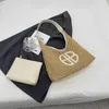 Design sacos de praia tecido hobo bolsa feminina moda grama tecido bolsa de ombro com grande capacidade versátil axilas sacola 240215