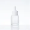 Массажер, 20 мл, пустая бутылочка-капельница из матового/прозрачного стекла, жидкость для ароматерапии для эссенции, массажная сыворотка, пипетка с базовым маслом, многоразового использования