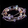 Perline Moda Fantasia Perline di cristallo Set di braccialetti multistrato per le donne Ragazze Braccialetti regolabili Nuovi accessori regalo di gioielli di tendenza YQ240226