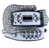 Designer Luxe Designer Riem Simon Riemen voor Heren Dames Glanzende diamanten riem Zwart Blauw wit veelkleurig met bling strasssteentjes als cadeau designerAW8T