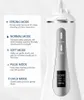 Fairywill Oral Irrigator OLED Display Water Flosser 5 Modos Portátil Dental Water Jet 350ML Tanque de Água Limpador de Dentes Carga USB 240219