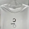 T-shirt à col rond en pur coton pour femme, haut de styliste de haute qualité, nouveau haut d'été 2024