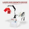 Máquina multifuncional de crescimento de cabelo a laser 650nm LLLT espessamento de cabelo 5 em 1 câmera de detecção de cuidados de saúde do couro cabeludo massagem terapia de divisão de secura