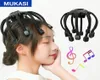 Masseur de tête Instrument de Massage électrique du cuir chevelu de poulpe avec Vibration de musique Bluetooth pour se détendre, soulager le stress, améliorer le sommeil 221021198658