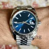 Luksusowy zegarek 41 mm DATEJust 126334 Blue Index Jubilee Fled Bezel Men's3235 Automatyczne zegarek200R