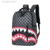 Designer Spraygrounds Mochila Tubarão Boca Mens Mochila Saco de Viagem Moda Verificação Mochila Saco de Estudante Grande Capacidade Rua Tendência Saco de Tubarão