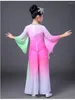 Stage Wear Meninas Estilo Chinês Hanfu Trajes de Dança Nacional Manga Crianças Clássica Yangko Roupas Modernas