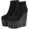 Boots 2024 Autumn And Winter Muffin Thick With 16cm Super High Heel Suede Nightclub Bare Short Women's Shoes