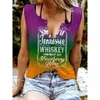 wholesale Fun Letter Print Casual Loose V-neck Long Sleeved Women's Top High quality material Manual customization Unique design Luxury brand Trendy clothing