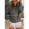 Women's Sweaters New Twist Knit Pullover Sweater Women European And American Casual Versatile Lazy Style Drop Shoulder Crewneck Sweater Women