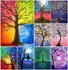 5D bricolage diamant peinture paysage arbre fleurs mosaïque image de strass décor à la maison plein carré diamant broderie paysage 5985977