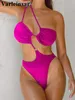 Costume da bagno donna asimmetrico estremo mini micro perizoma monospalla costume da bagno donna costume intero costume da bagno femminile costume da bagno Swim Lady V4375 T240227