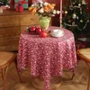 テーブルクロスアミールカクリスマスコットンリネンフローラルラウンドテーブルクロス150cmの布カバータオルホームウェディング装飾マップ