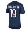 S-4XL 2023 2024 Jerseys de football joueur Pariss MBAPPE maillot de football HAKIMI SERGIO RAMOS M.ASENSION 23 24 Maillots de football hommes enfants kit ensembles uniforme Lee Kangin