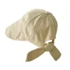 Szerokie brzegowe czapki damskie letnie miękki bawełniany czapkę na zewnątrz regulowany łuk składany fisherman plażowy czapka słoneczna z panamą k0z2