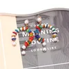 Orecchini pendenti fatti a mano con pietra colorata imitazione perla pendente per stile natalizio, regalo unico da donna