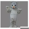 Costume de fête de léopard des neiges, mascotte mignonne, robe fantaisie de noël, Halloween, livraison directe, Costumes Dhxfz