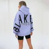 Mulheres y2k hoodies menina moletom casual letras impressão moletom feminino moda manga longa solta streetwear outono inverno senhora pullovers S-XXL