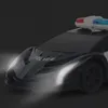 1/24 RC voiture électrique Cop voiture jouets avec lumière LED télécommande véhicule de course modèle cadeau pour les enfants 240223