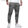 Men's Pants Spring Autumn Men Pants Harem Joggers Pants 2024 New Male Trousers Mens Joggers Solid Multi-pocket Pants Hip Hop Sweatpants T240227