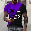 Erkek Tişörtleri 2024 Yaz Xoxo Desen Baskı Gündelik Moda T-Shirt Yuvarlak Boyun Gevşek Büyük Boy Sokak Giyim Erkekler/Kadın Marka Giysileri