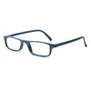 선글라스 turezing 클래식 무광택 파란색 직사각형 금속 금속 힌지 여성 처방 안경 레트로 흑인 남성 장식 독서 안경