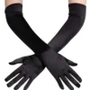Fem fingrar handskar kvinnor fläckar 53 cm lång sexig gotisk lolita kvällsfest hand varmare 1920 -tal för cosplay kostymopera cocktail309x