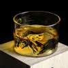 Creative Iceberg Design Whisky Glass Bottom Raised Ice Mountain Rock Whisky Tumbler Gift Package Liquor S Glasses Wine Cup 210827239Q